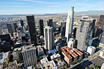 downtown los angeles from helicopter